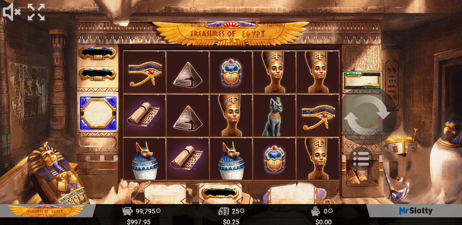 Treasures of Egypt Slot Gameplay