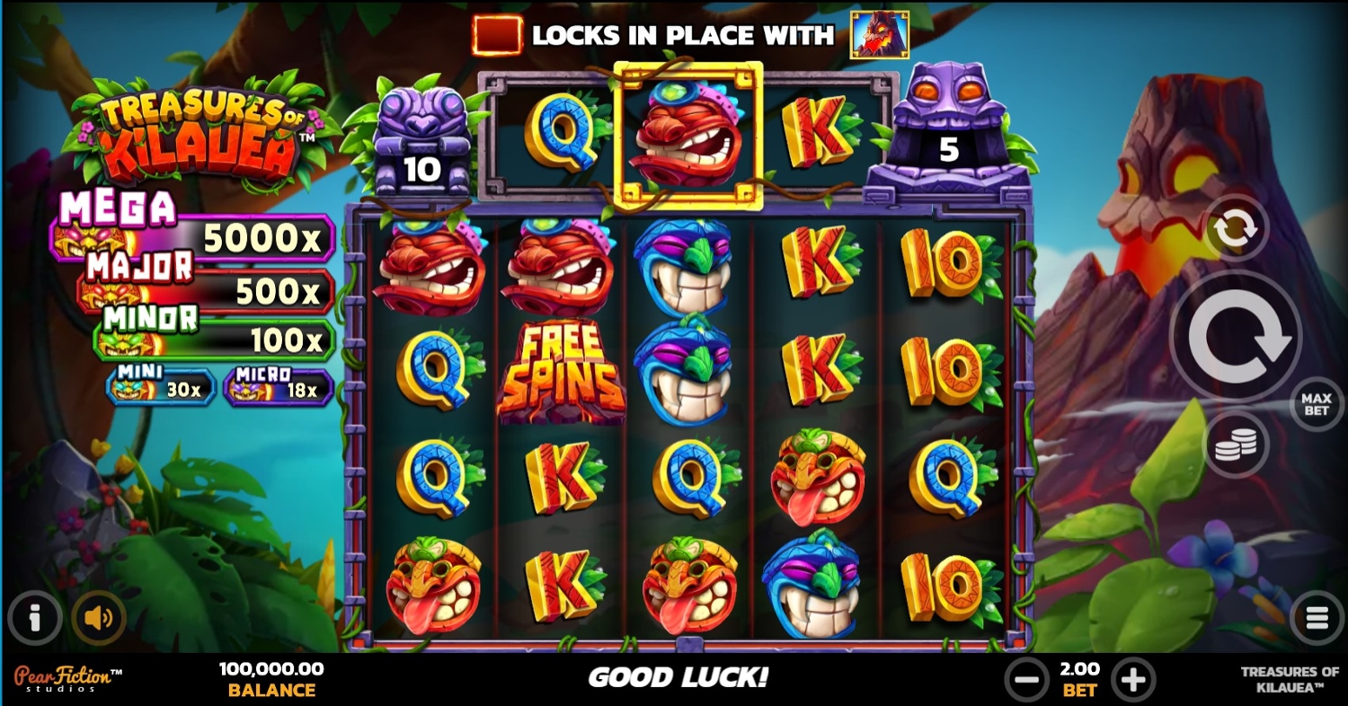 Treasures of Kilauea Slot Gameplay
