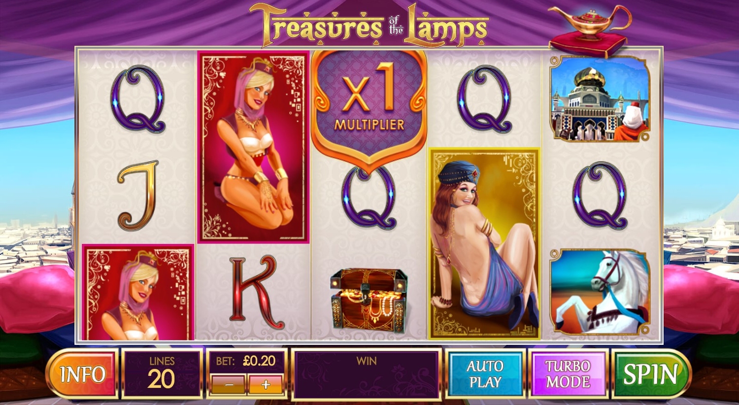 Treasures of the Lamps Slot Gameplay