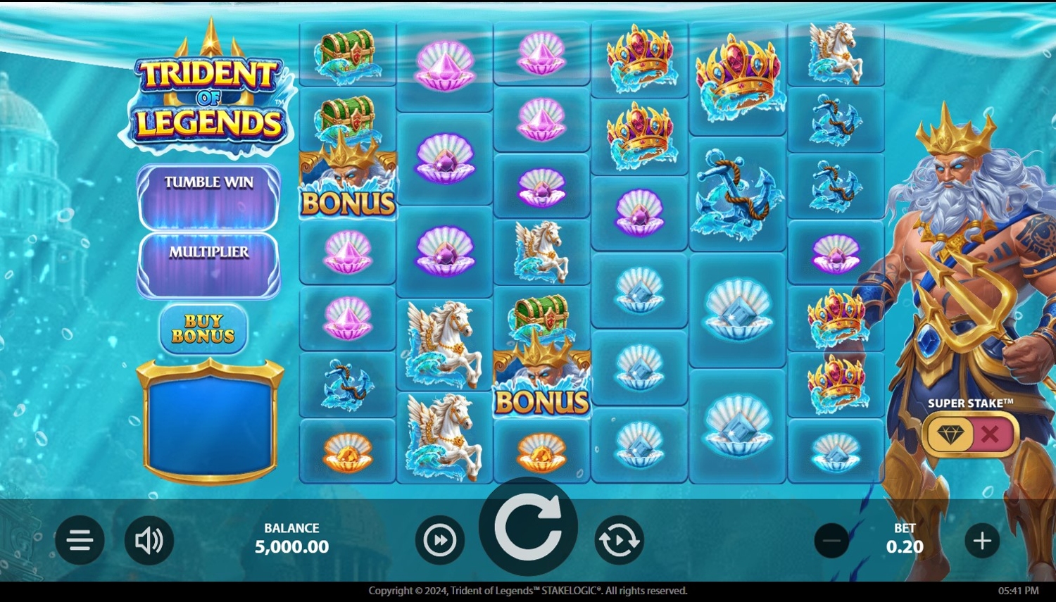 Trident of Legends Slot Gameplay