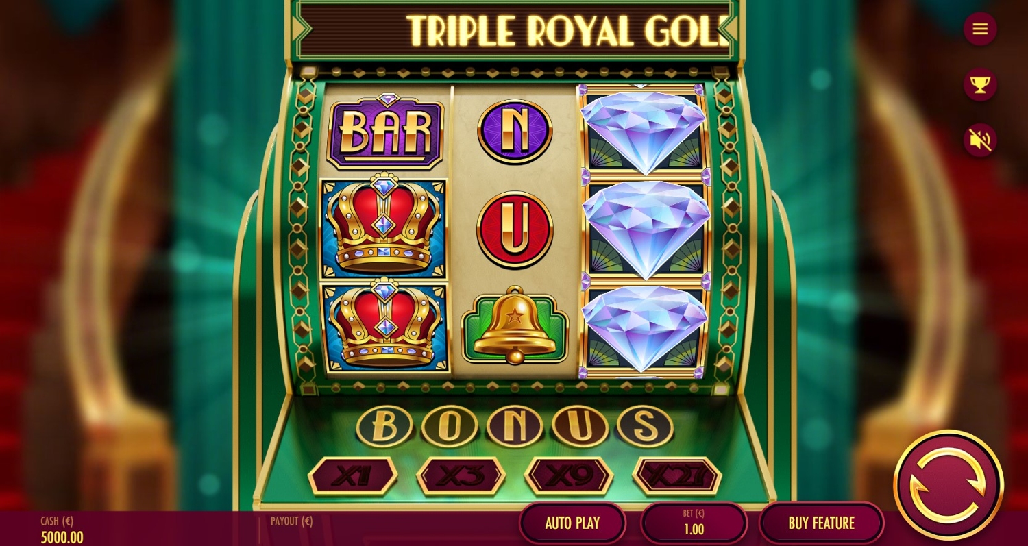 Triple Royal Gold Slot Gameplay