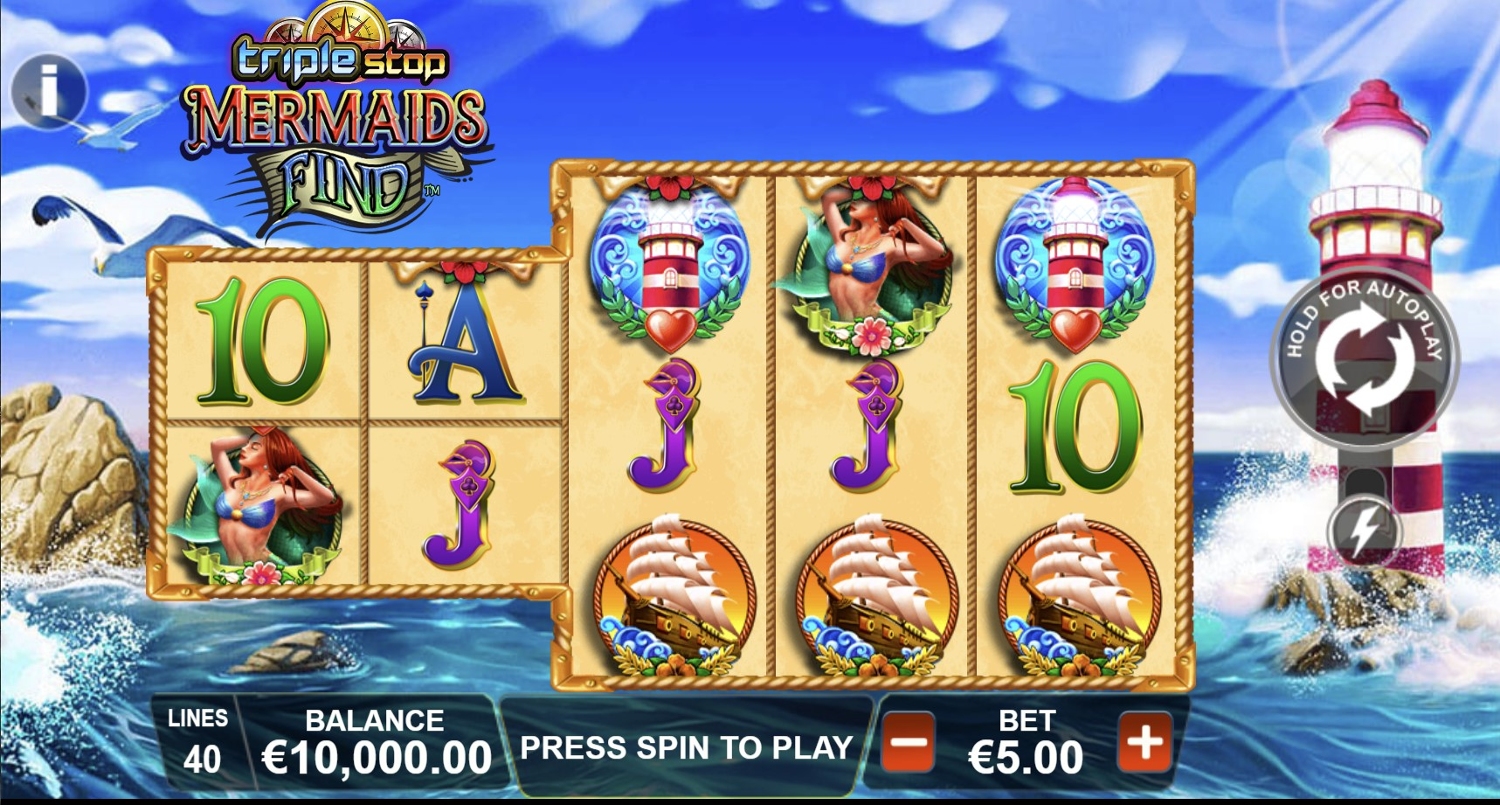 Triple Stop: Mermaids Find Slot Gameplay