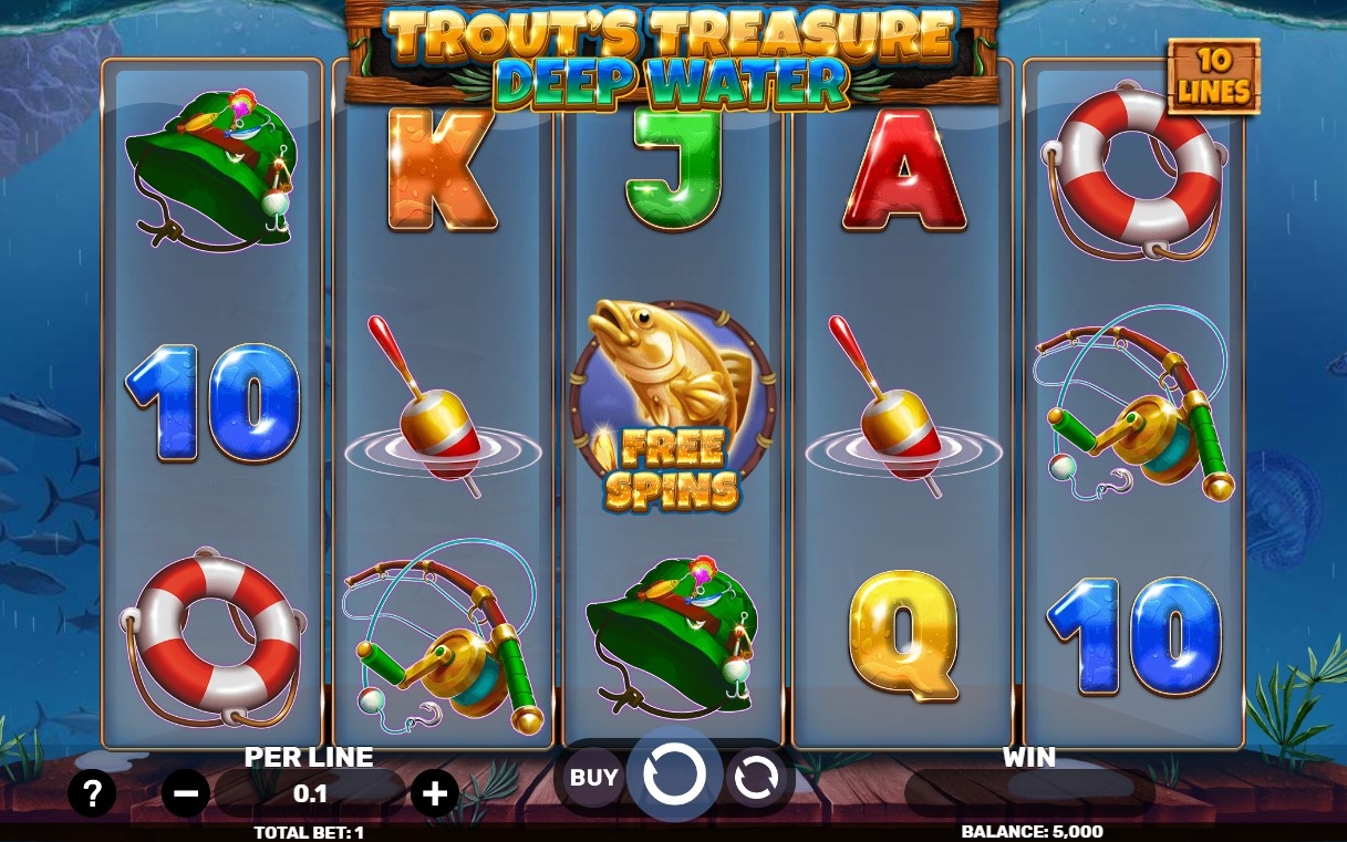 Trout's Treasure - Deep Water Slot Gameplay