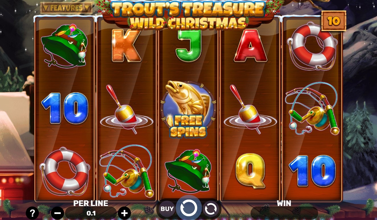 Trout's Treasure - Wild Christmas Slot Gameplay