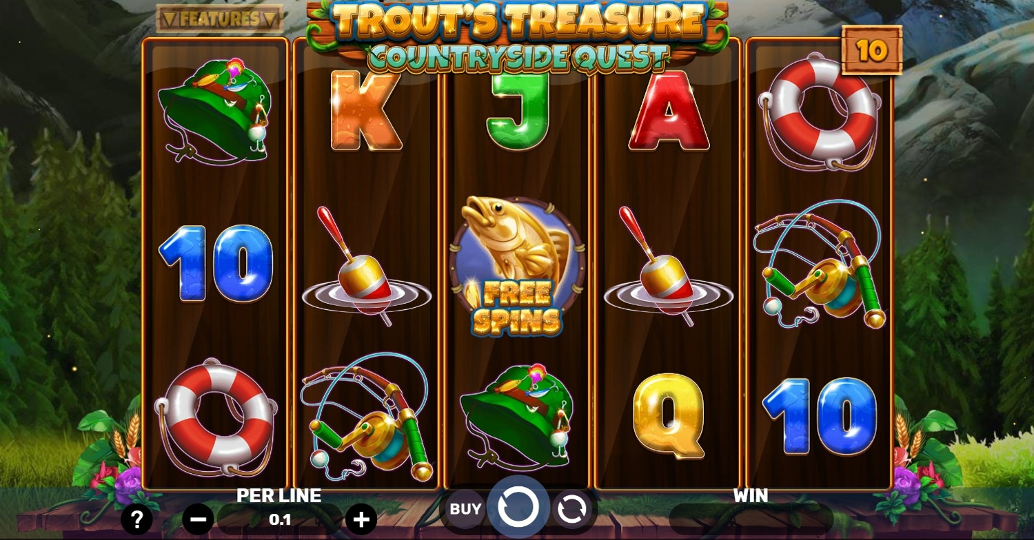 Trout's Treasure Countryside Quest Slot Gameplay