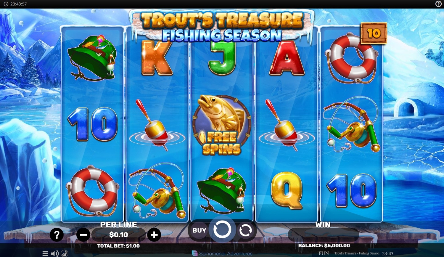 Trouts Treasure - Fishing Season Slot Gameplay