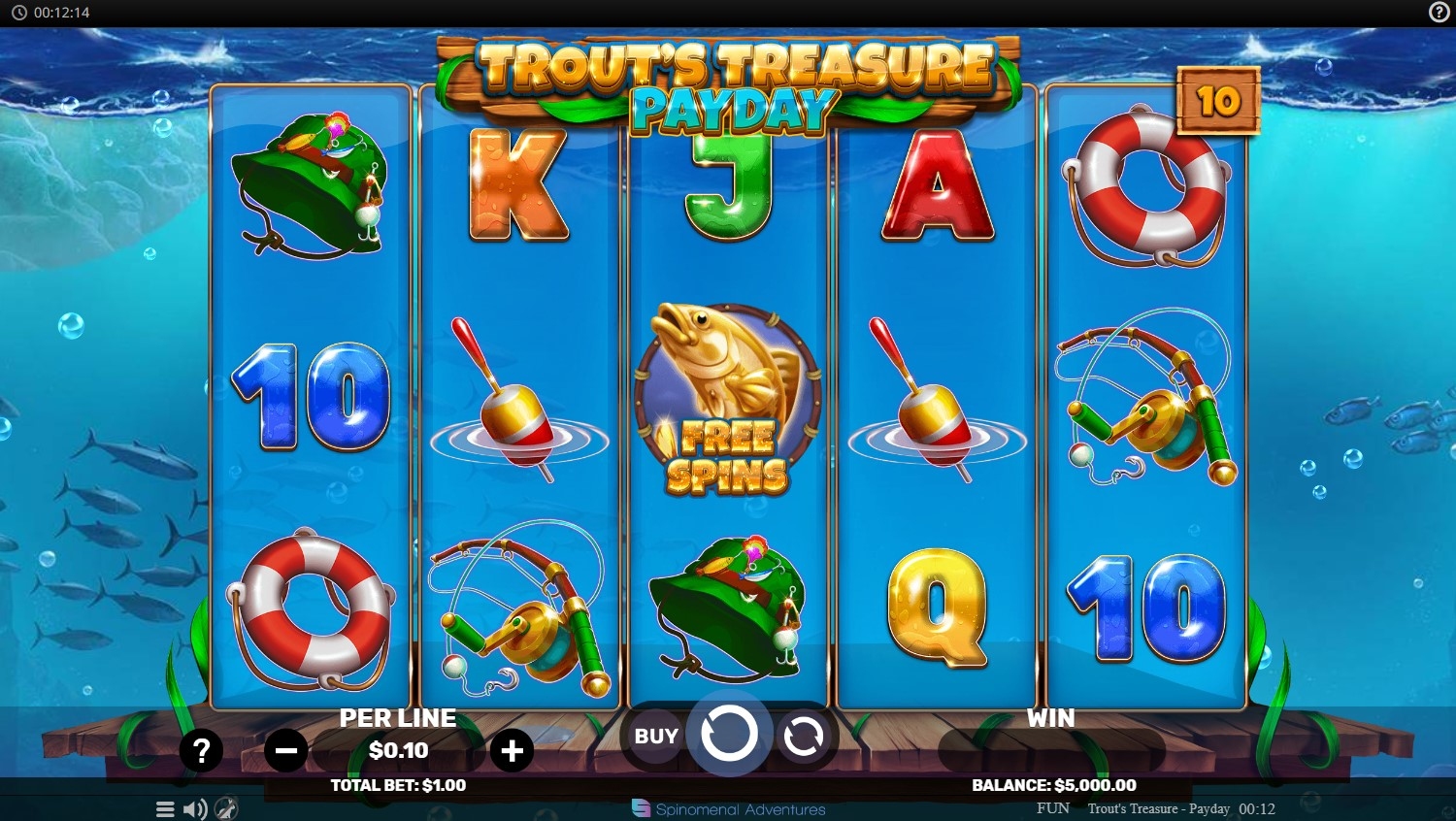 Trouts Treasure - Payday Slot Gameplay