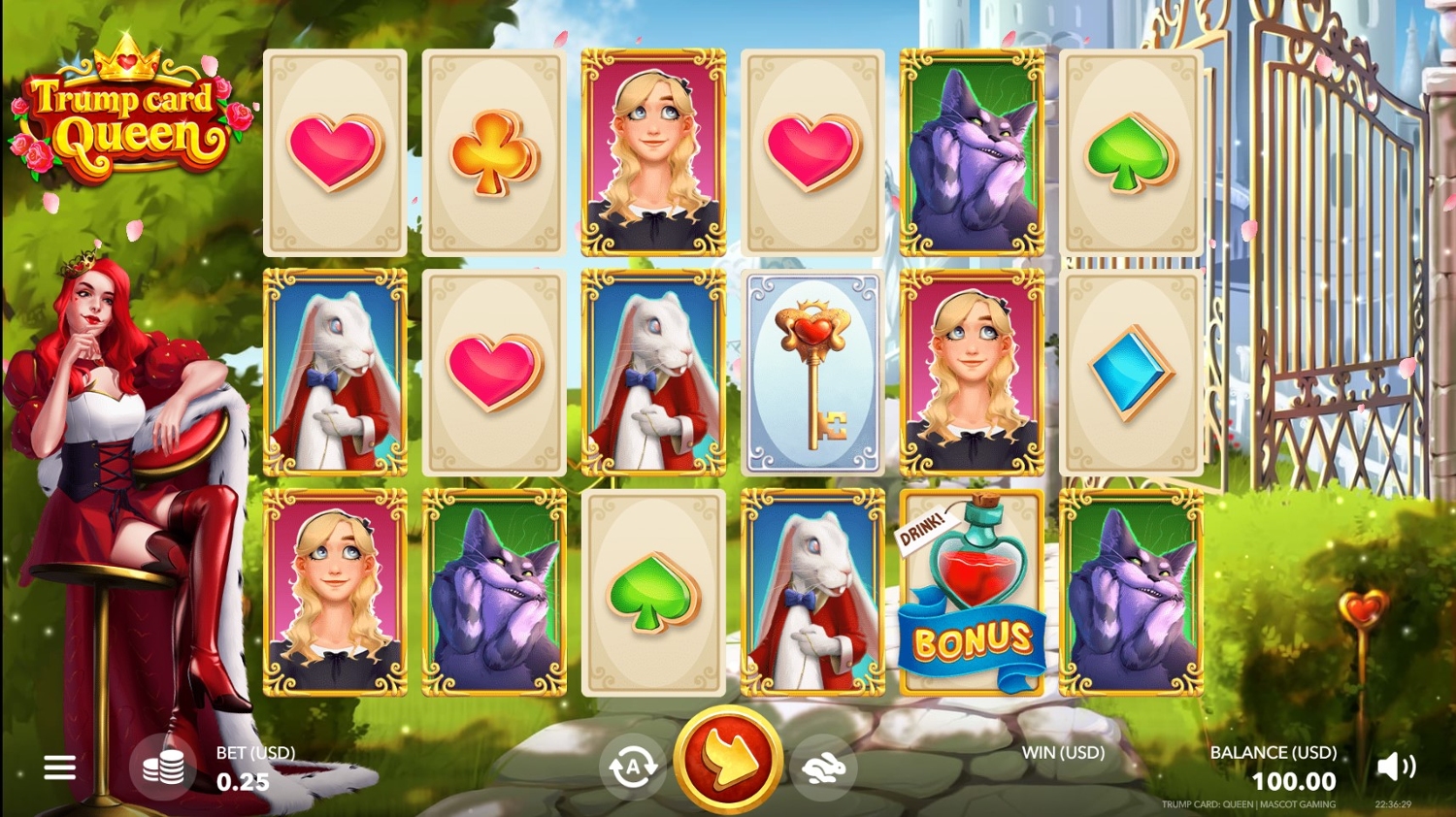 Trump Card Queen Slot Gameplay