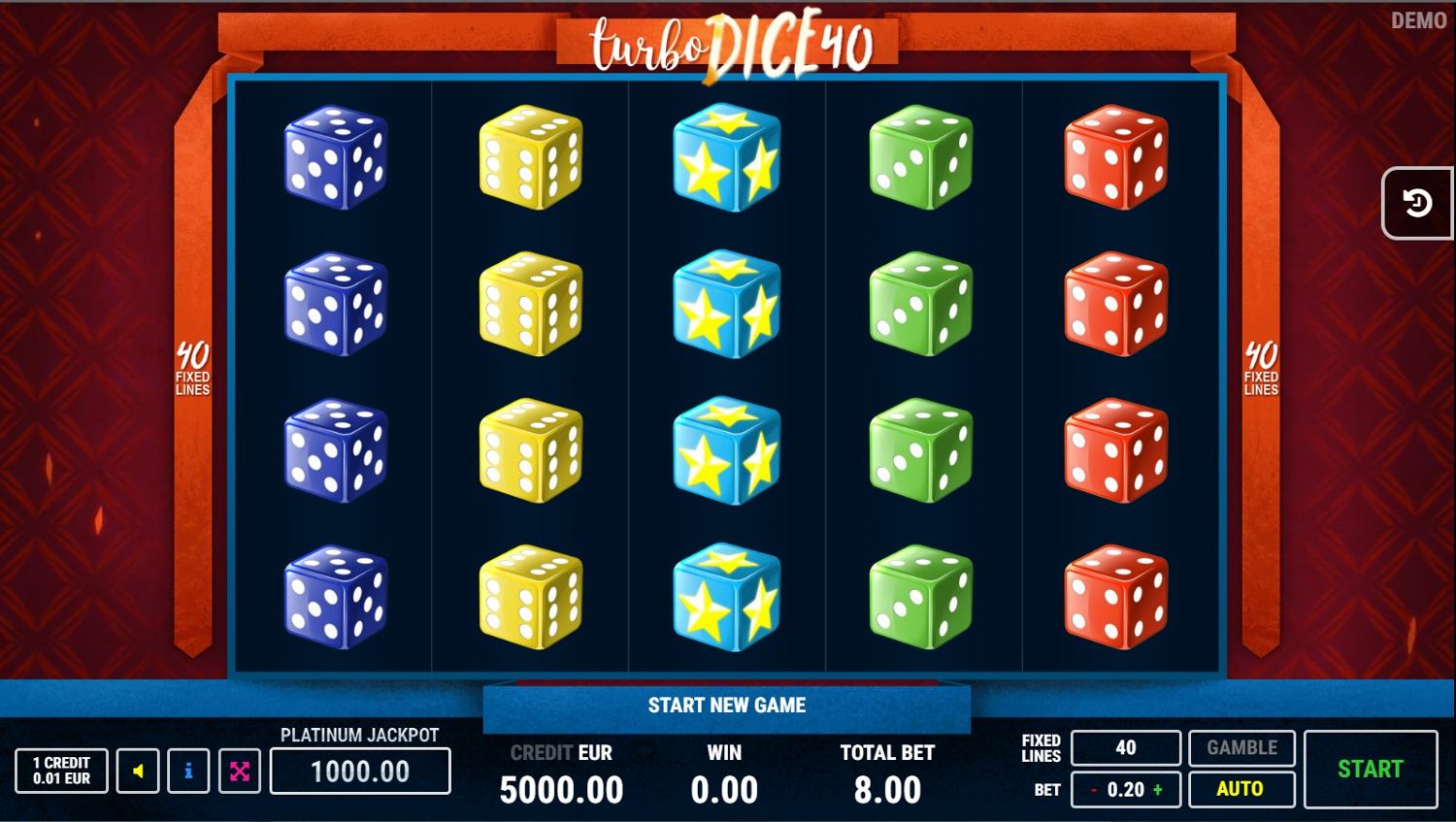 Turbo Dice 40 Slot Gameplay