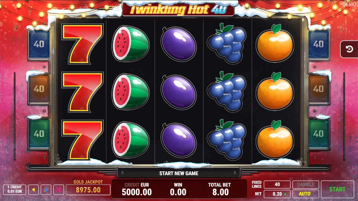 Twinkling Hot 40 Christmas Slot Gameplay