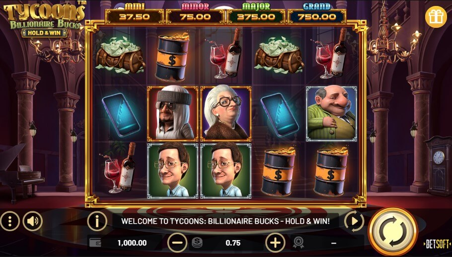Tycoons: Billionaire Bucks Slot Gameplay
