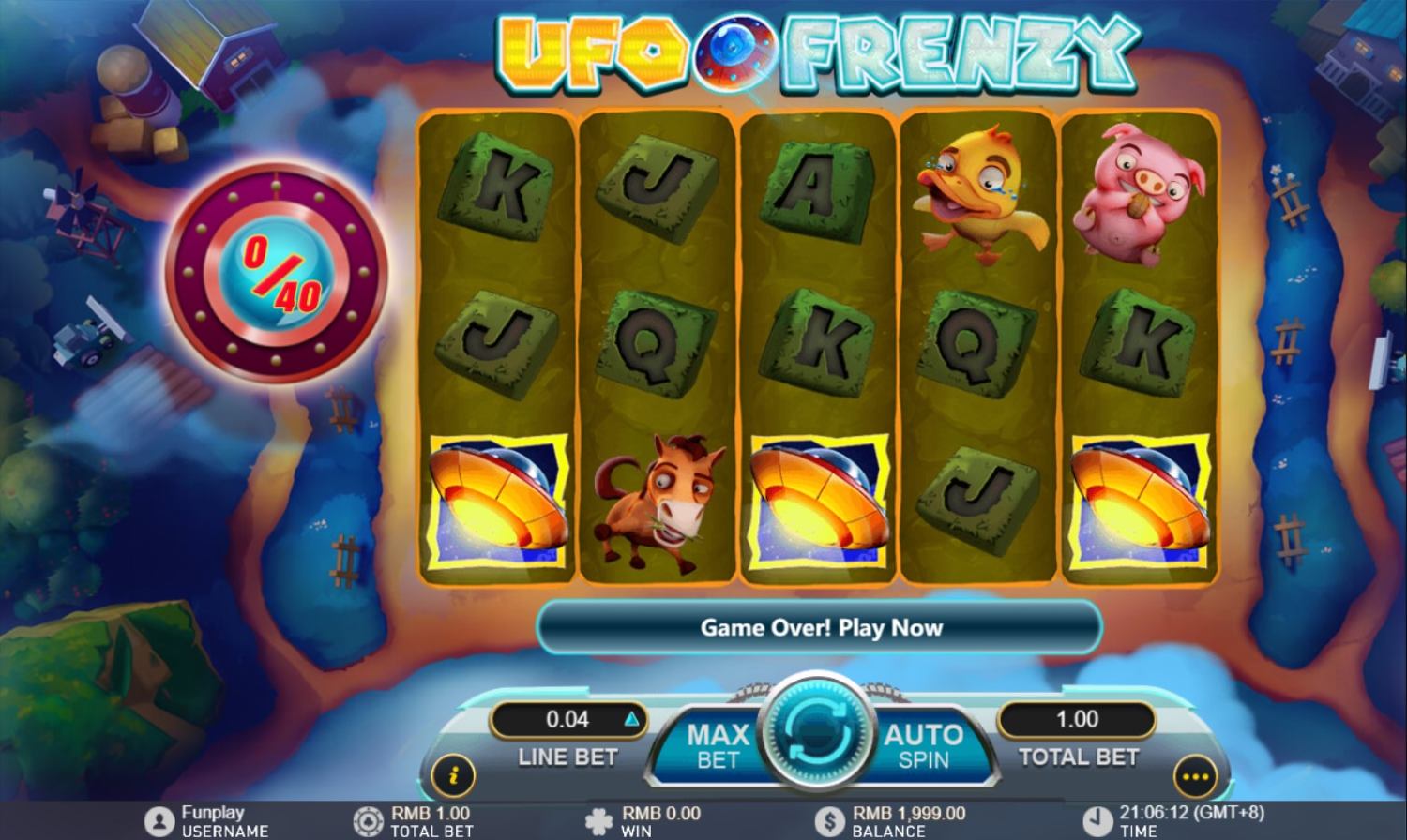Ufo Frenzy Slot Gameplay