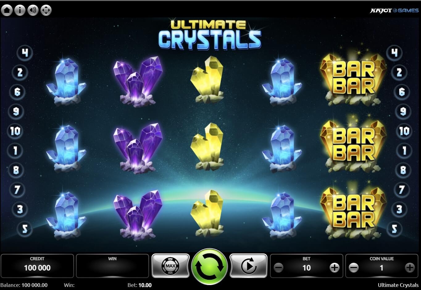 Ultimate Crystals Slot Gameplay