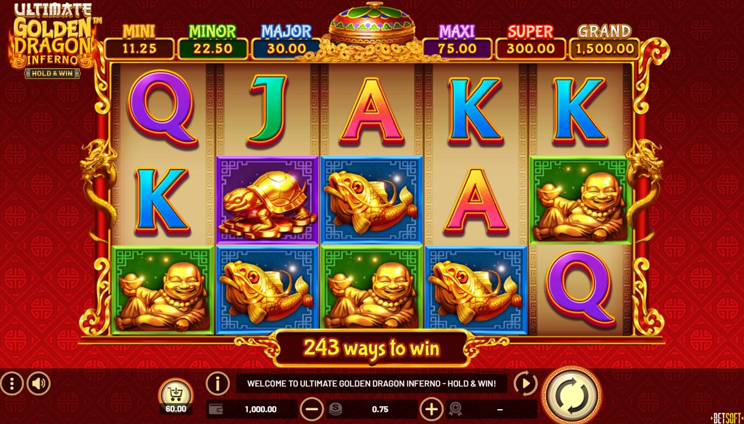 Ultimate Golden Dragon Inferno Slot Gameplay