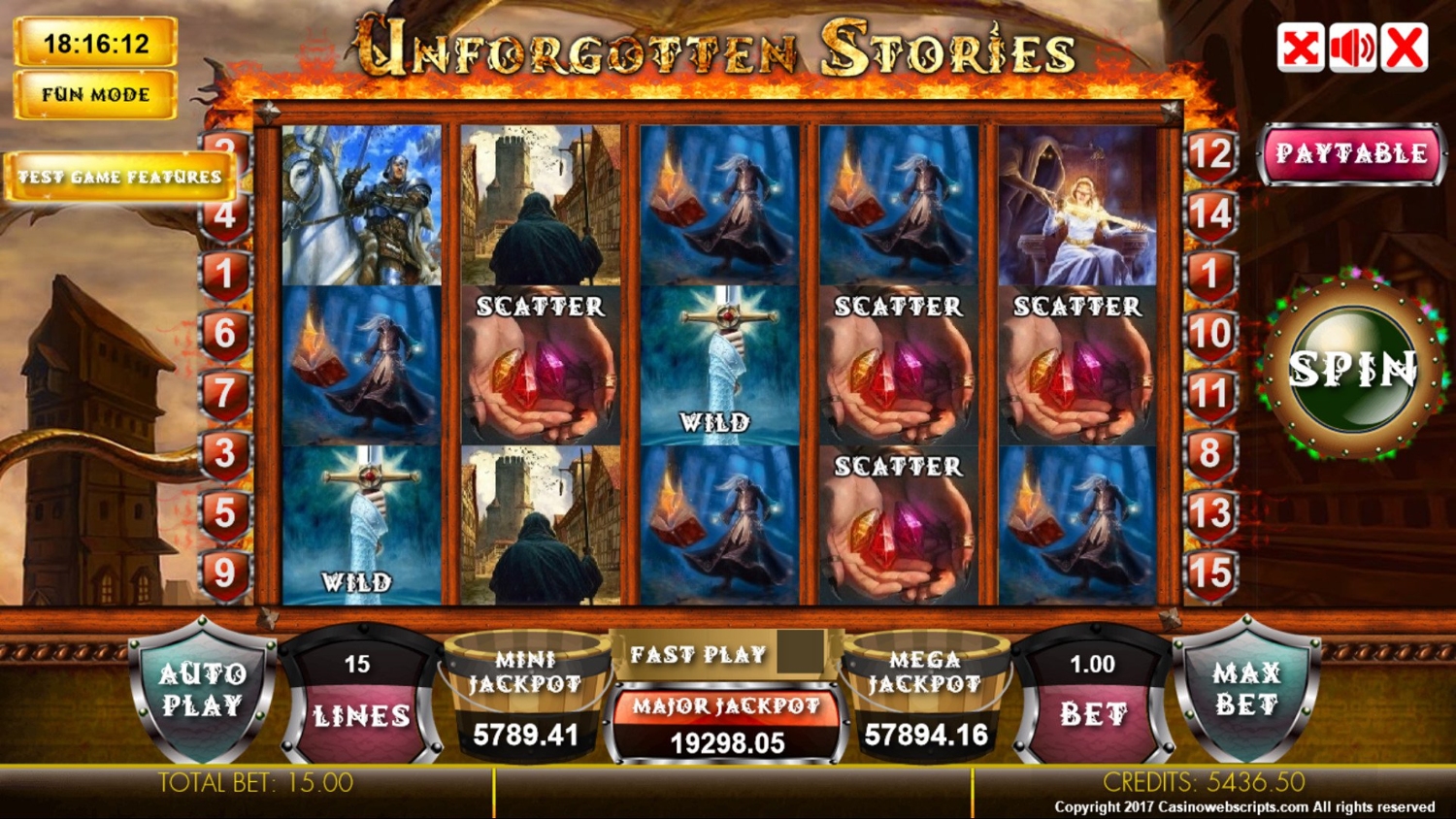Unforgotten Stories Slot Gameplay