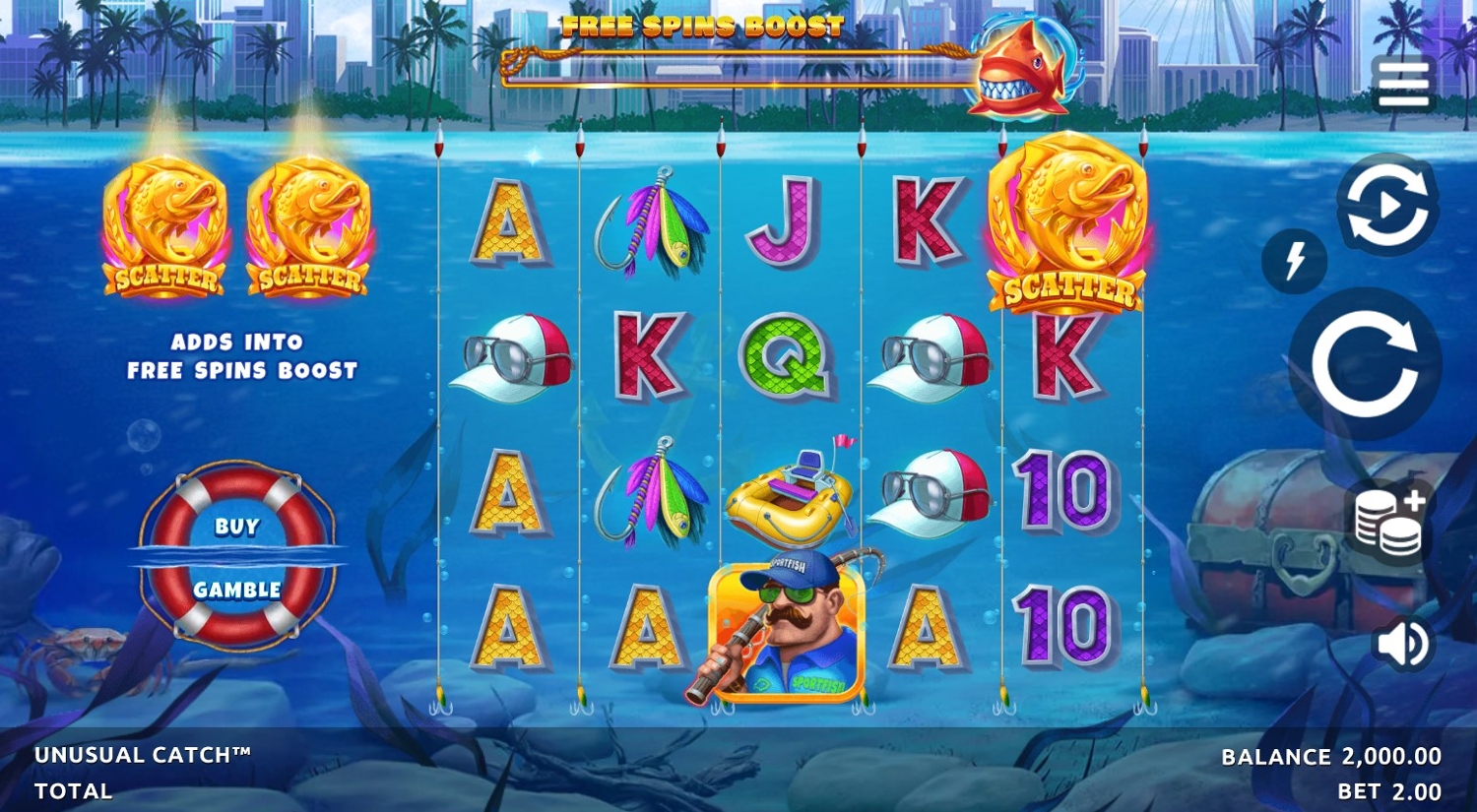 Unusual Catch Slot Gameplay