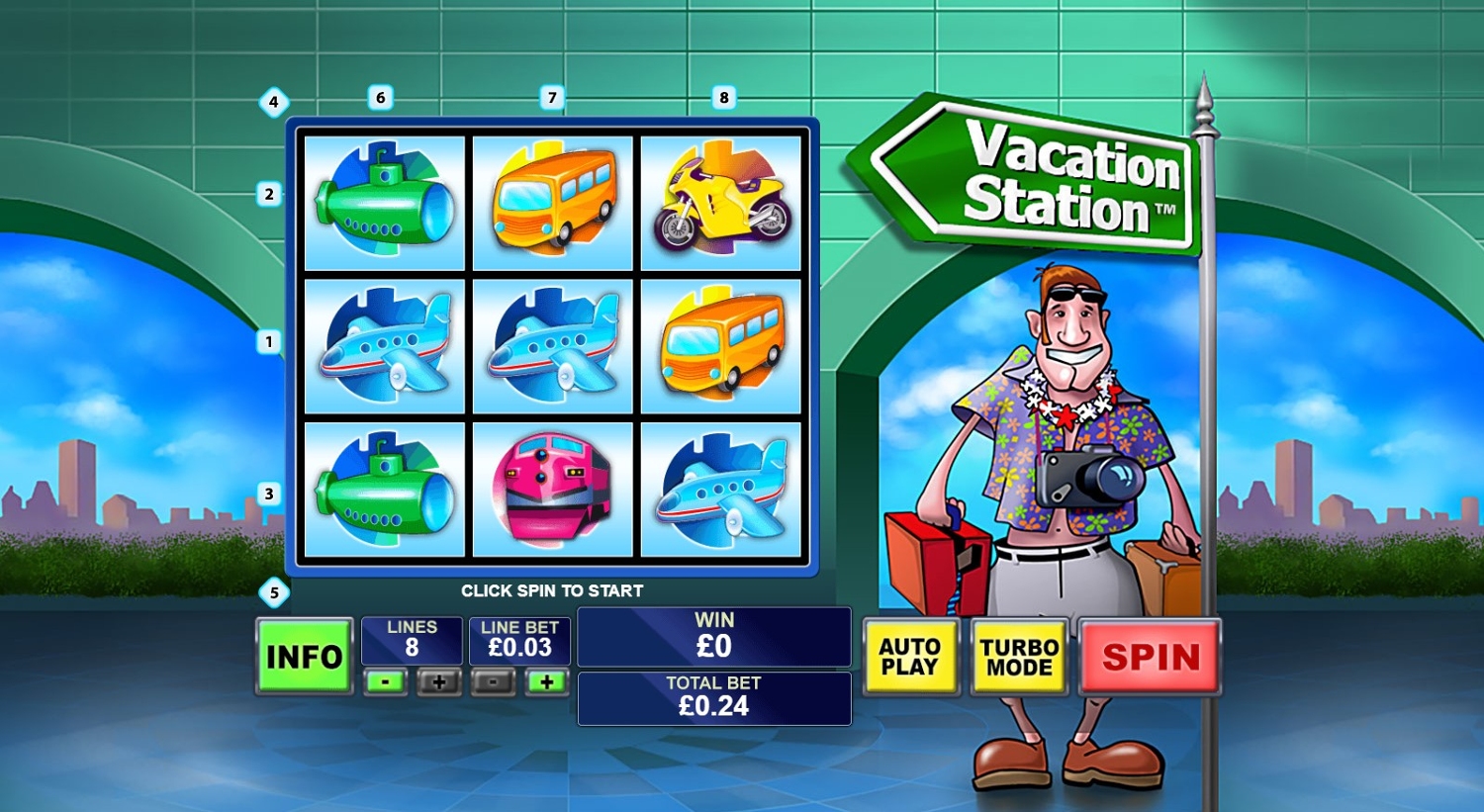 Vacation Station Slot Gameplay