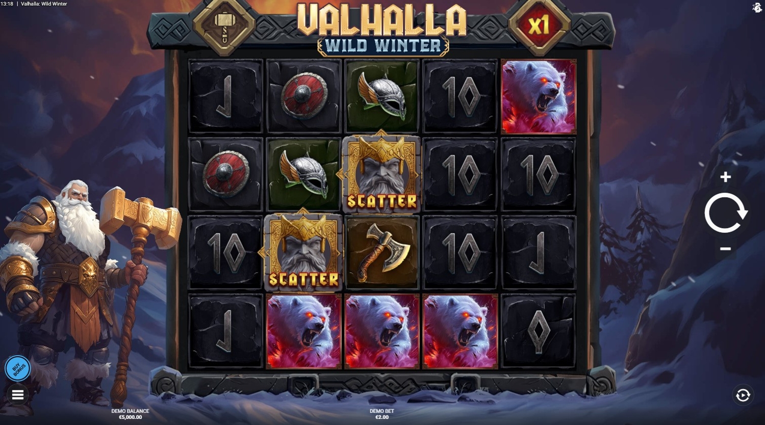Valhalla Wild Winter Slot Gameplay