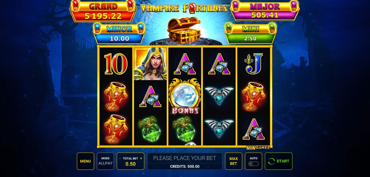 Vampire Fortunes Slot Gameplay