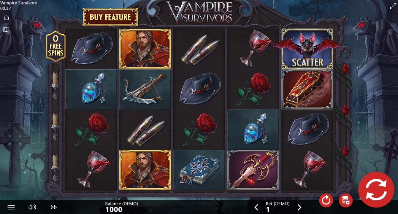 Vampire Survivors Slot Gameplay