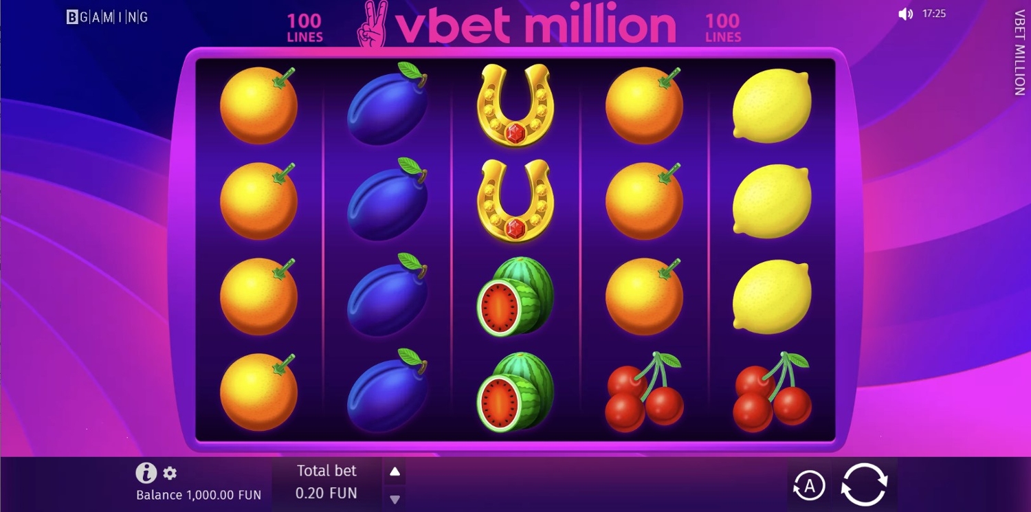 Vbet Million Slot Gameplay