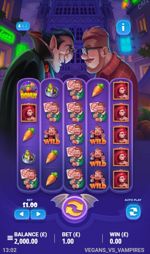 Vegans vs Vampires Slot Gameplay