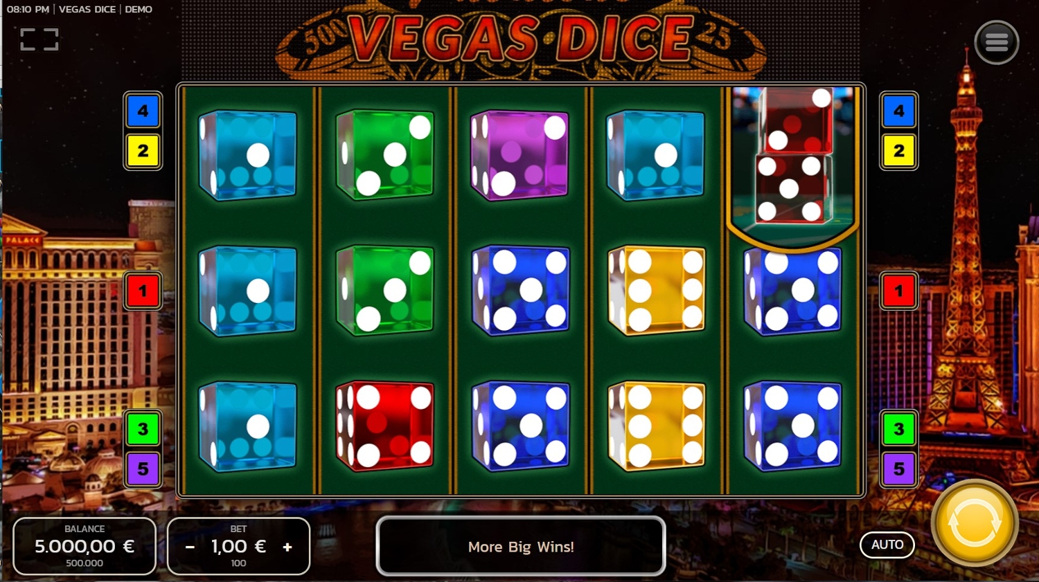 Vegas Dice Slot Gameplay