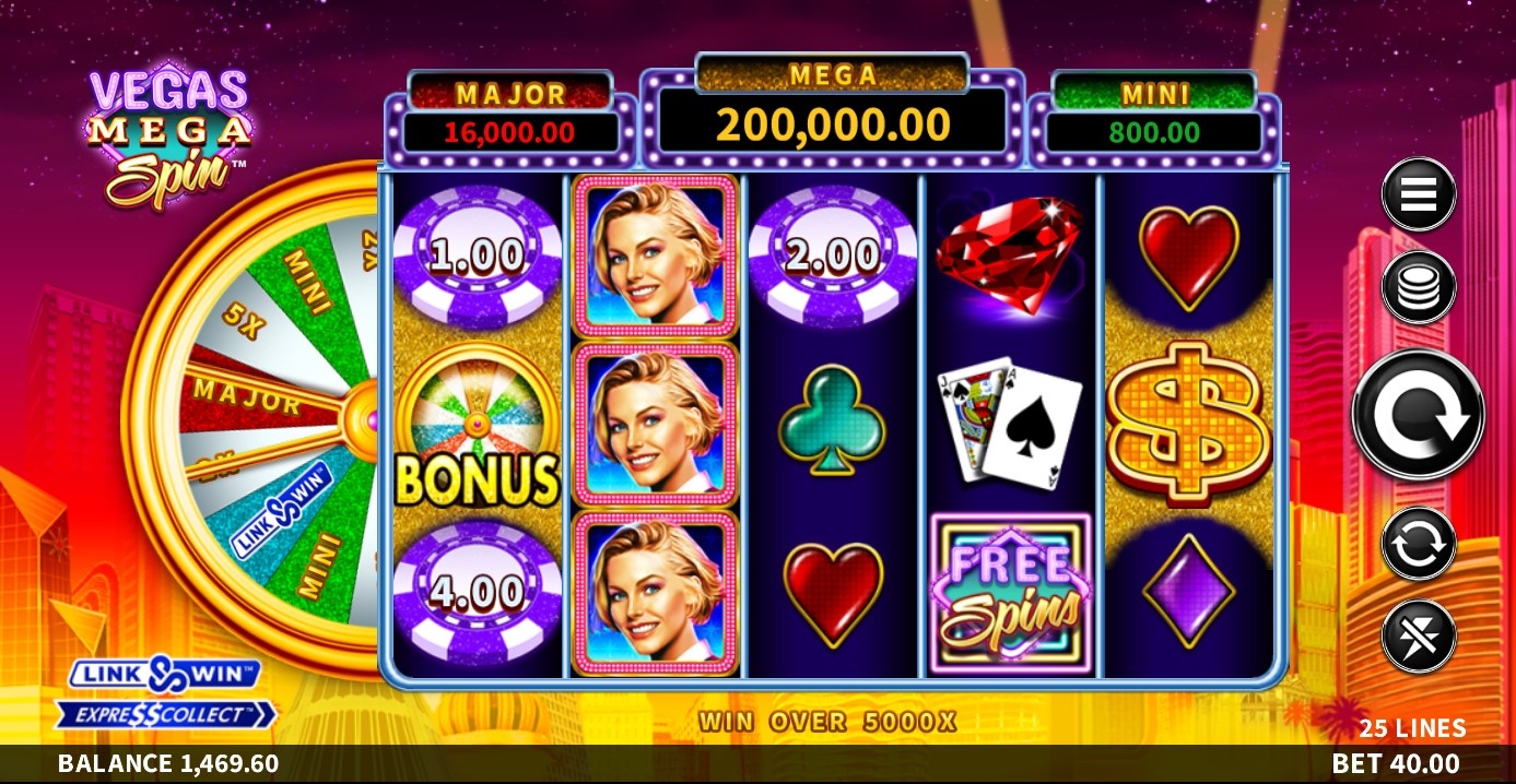 Vegas Mega Spin Slot Gameplay