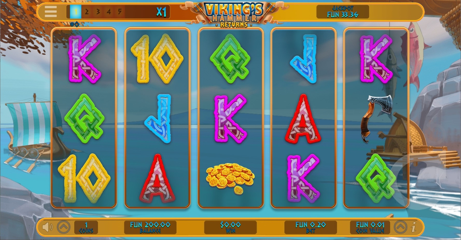 Vikings Hammer Returns Slot Gameplay