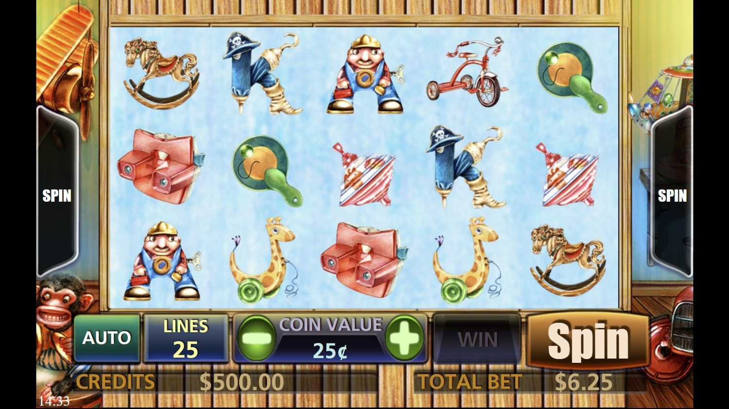 Vintage Toy Room Slot Gameplay