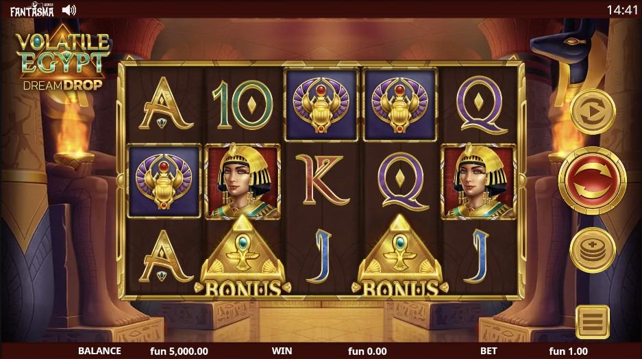 Volatile Egypt Dream Drop Slot Gameplay
