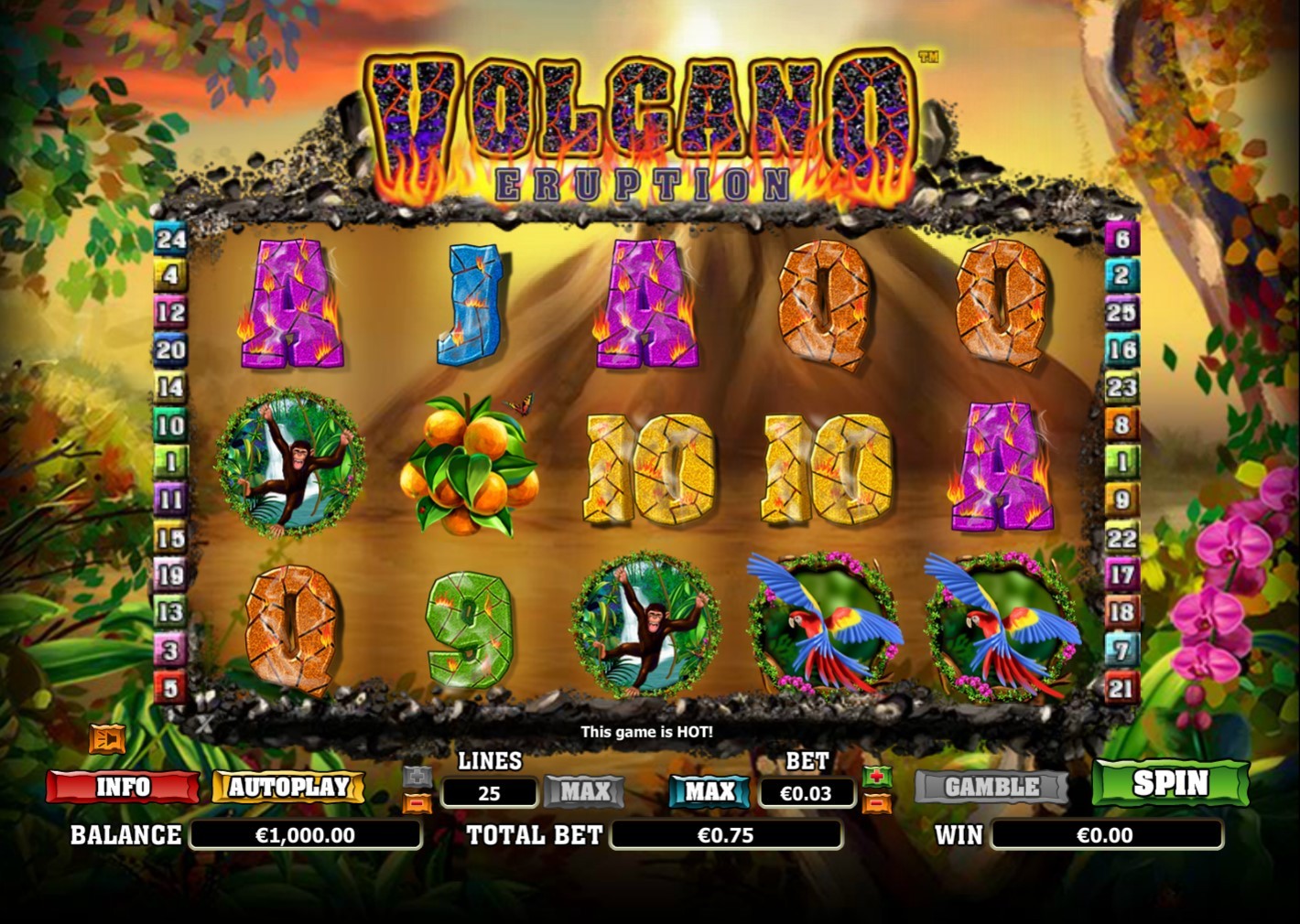 Volcano Eruption Slot Gameplay