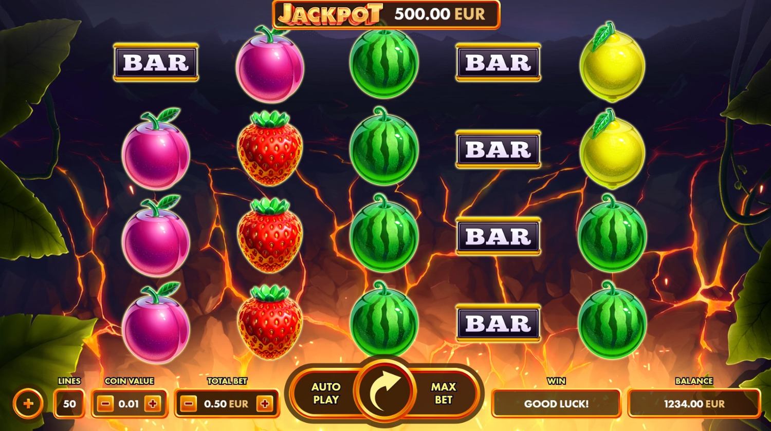 Volcano Fruits Slot Gameplay