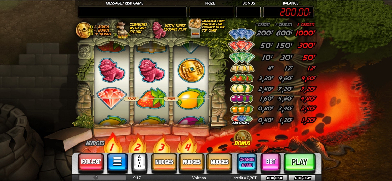 Volcano Slot Gameplay