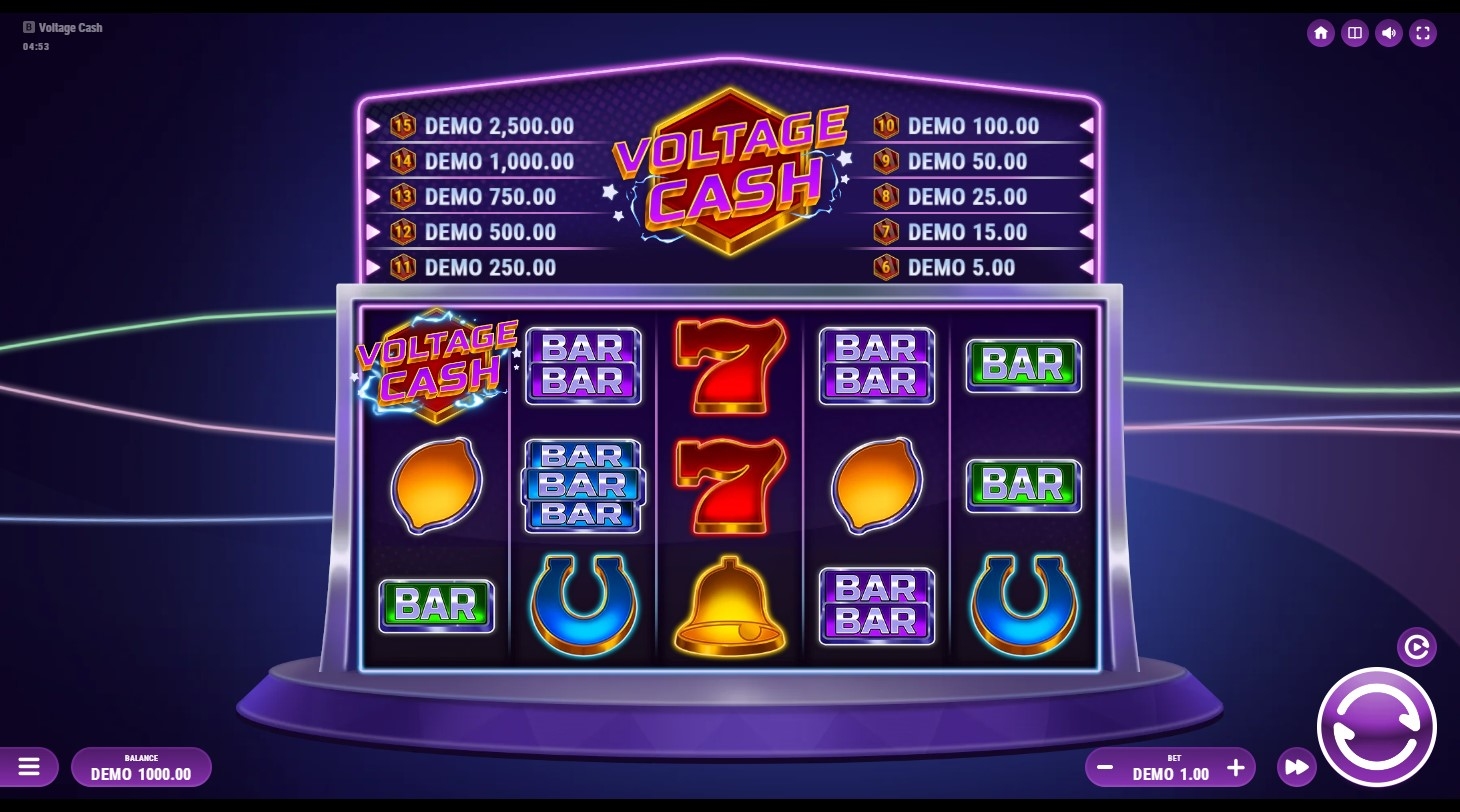 Voltage Cash Slot Gameplay