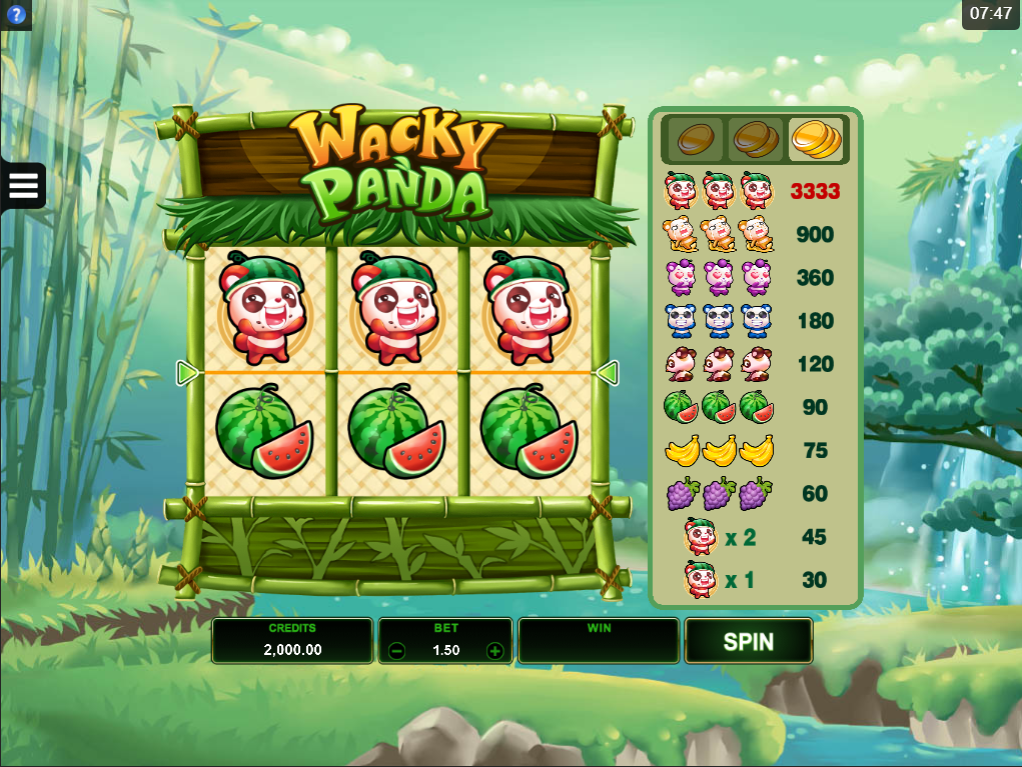 Wacky Panda Slot Gameplay