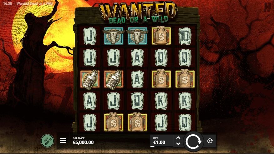 Wanted Dead or a Wild Slot Gameplay