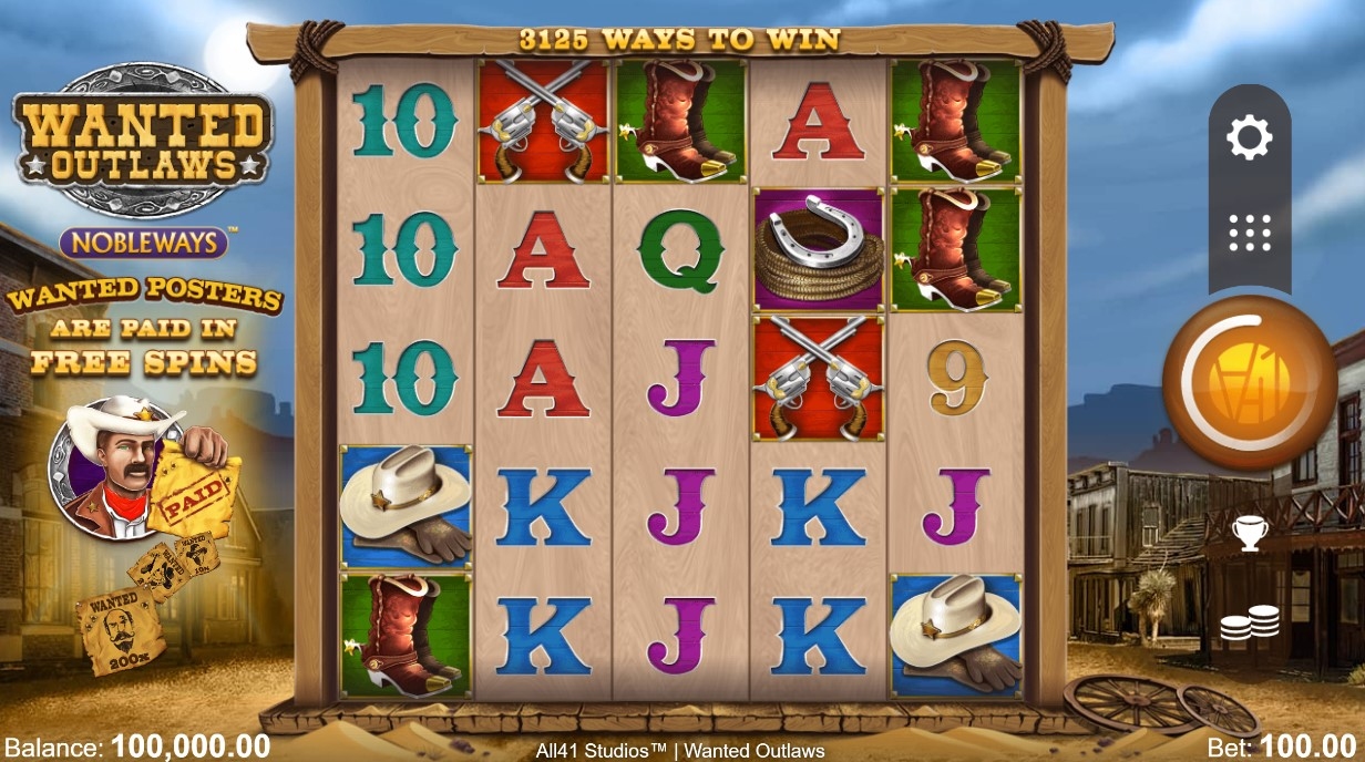 Wanted Outlaws Slot Gameplay