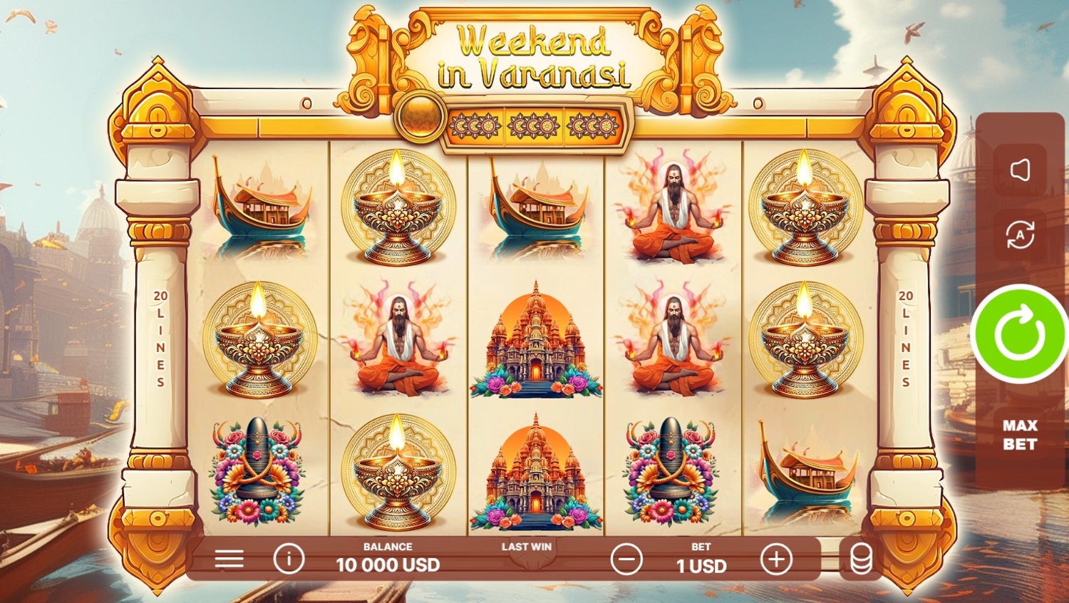 Weekend in Varanasi Slot Gameplay