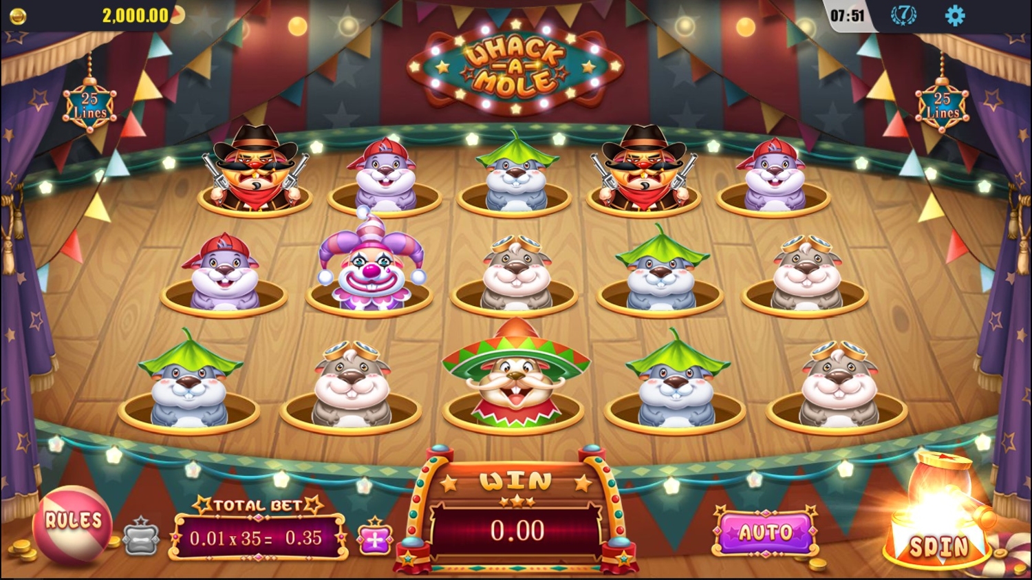 Whack-A-Mole Slot Gameplay