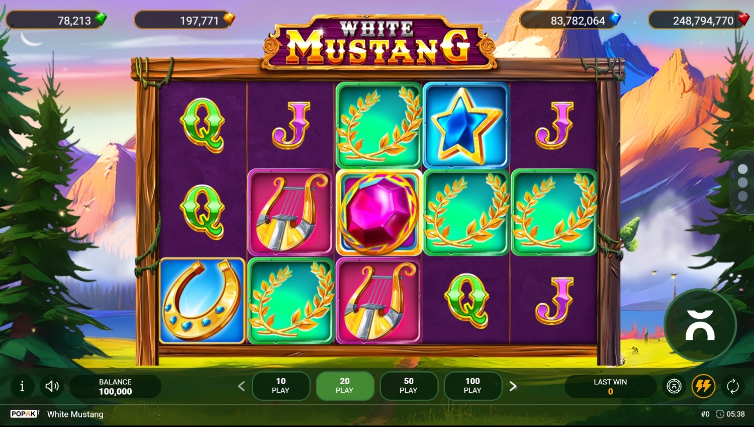 White Mustang Slot Gameplay