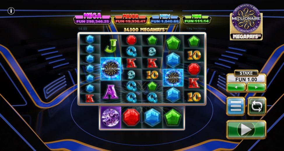 Who Wants to Be a Millionaire Megapays Slot Gameplay