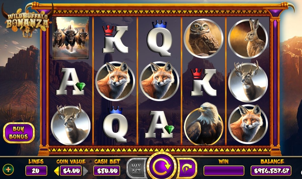 Wild Buffalo Bonanza Slot Gameplay