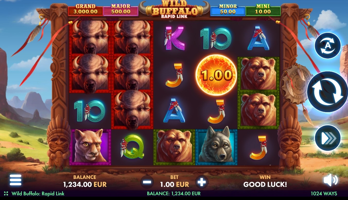 Wild Buffalo: Rapid Link Slot Gameplay