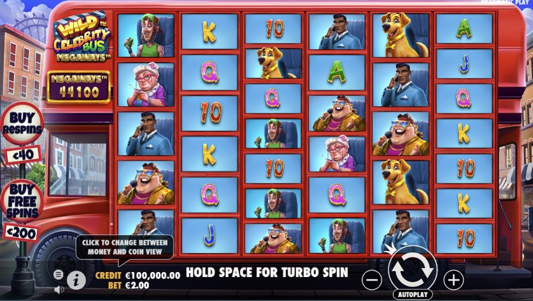 Wild Celebrity Bus Megaways Slot Gameplay