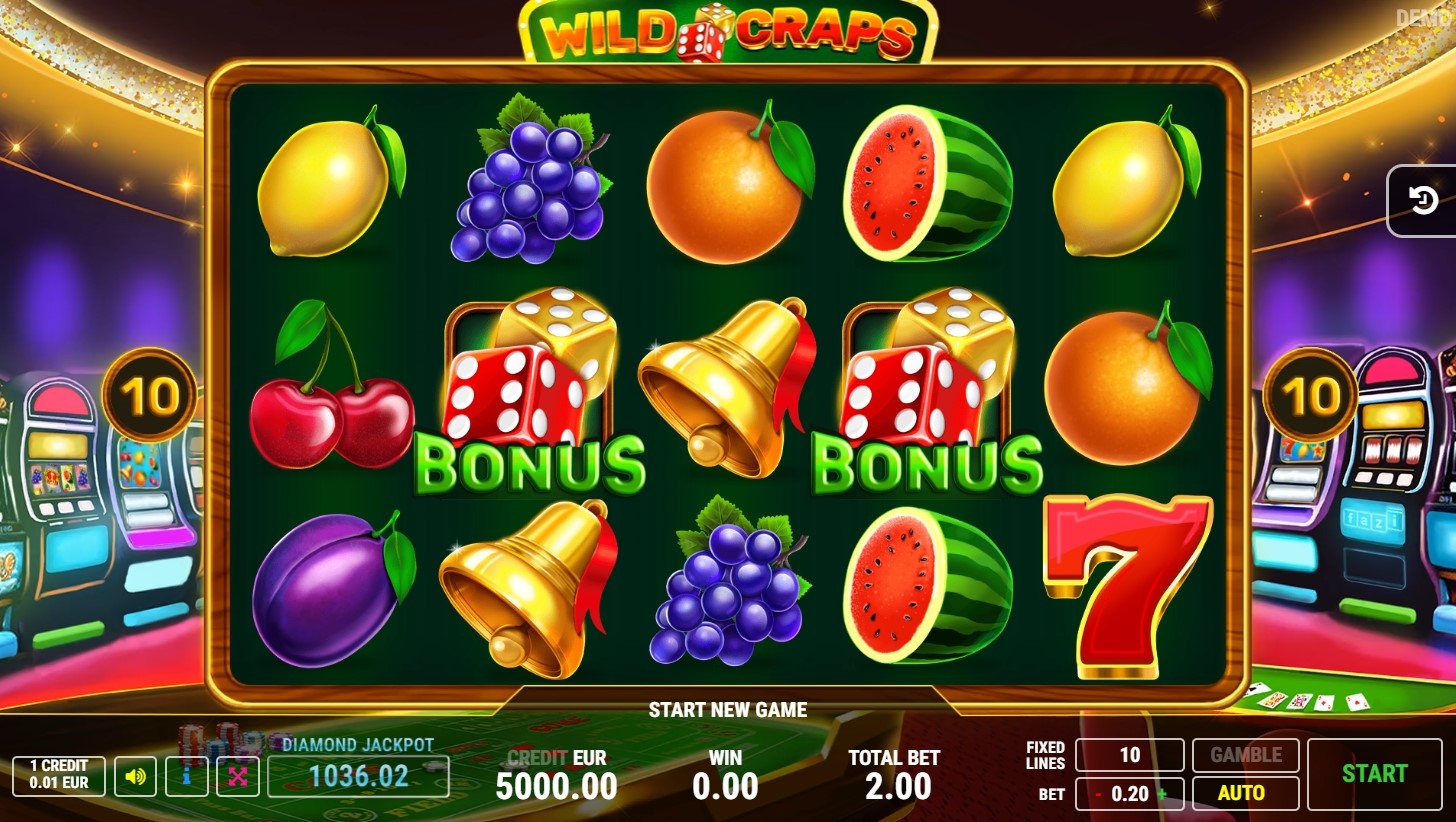 Wild Craps Slot Gameplay