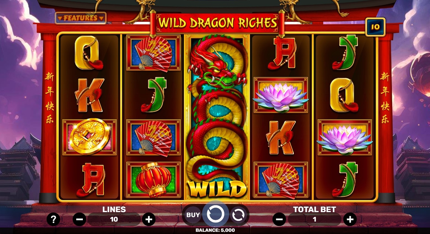 Wild Dragon Riches Slot Gameplay