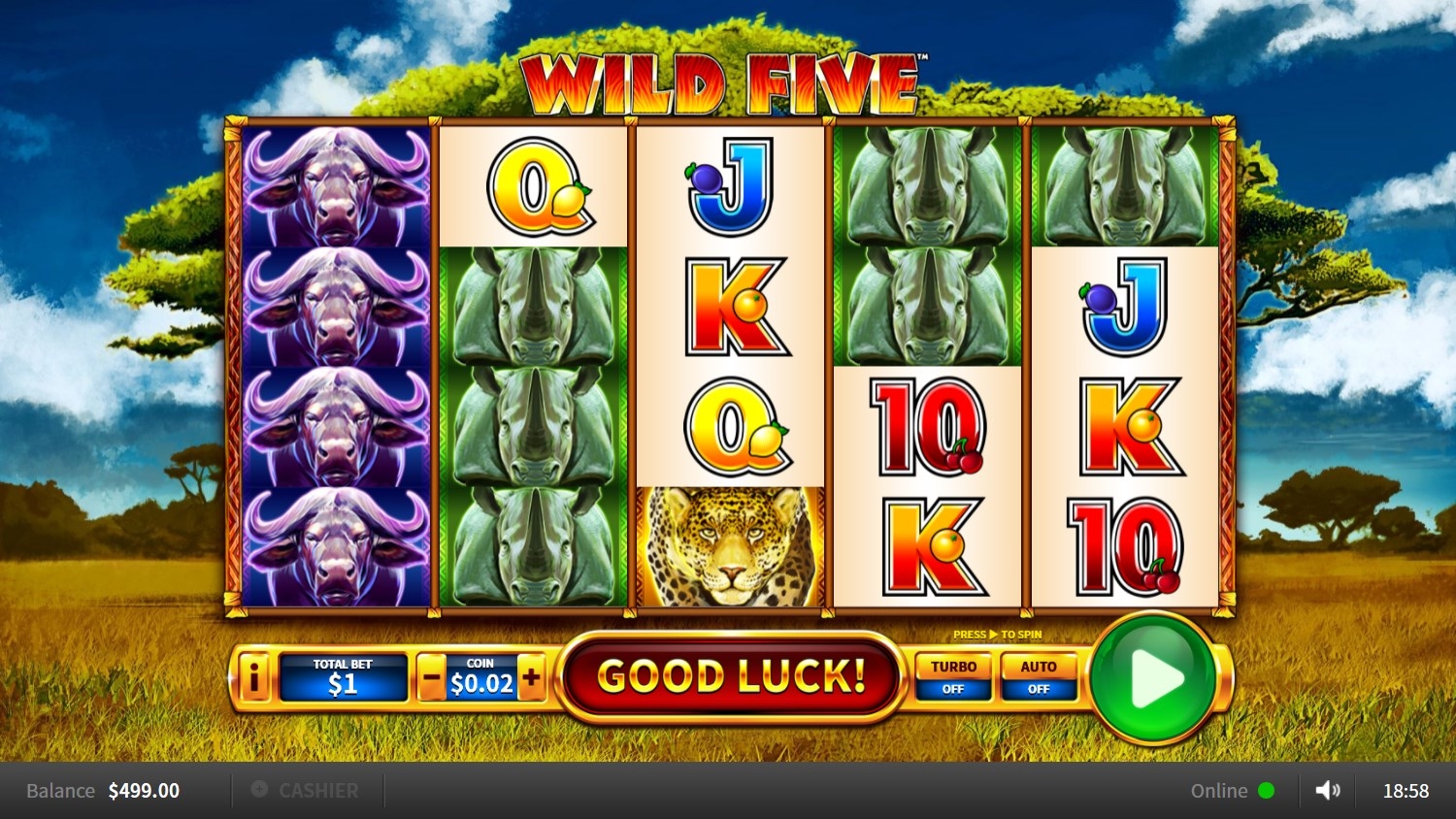 Wild Five Slot Gameplay