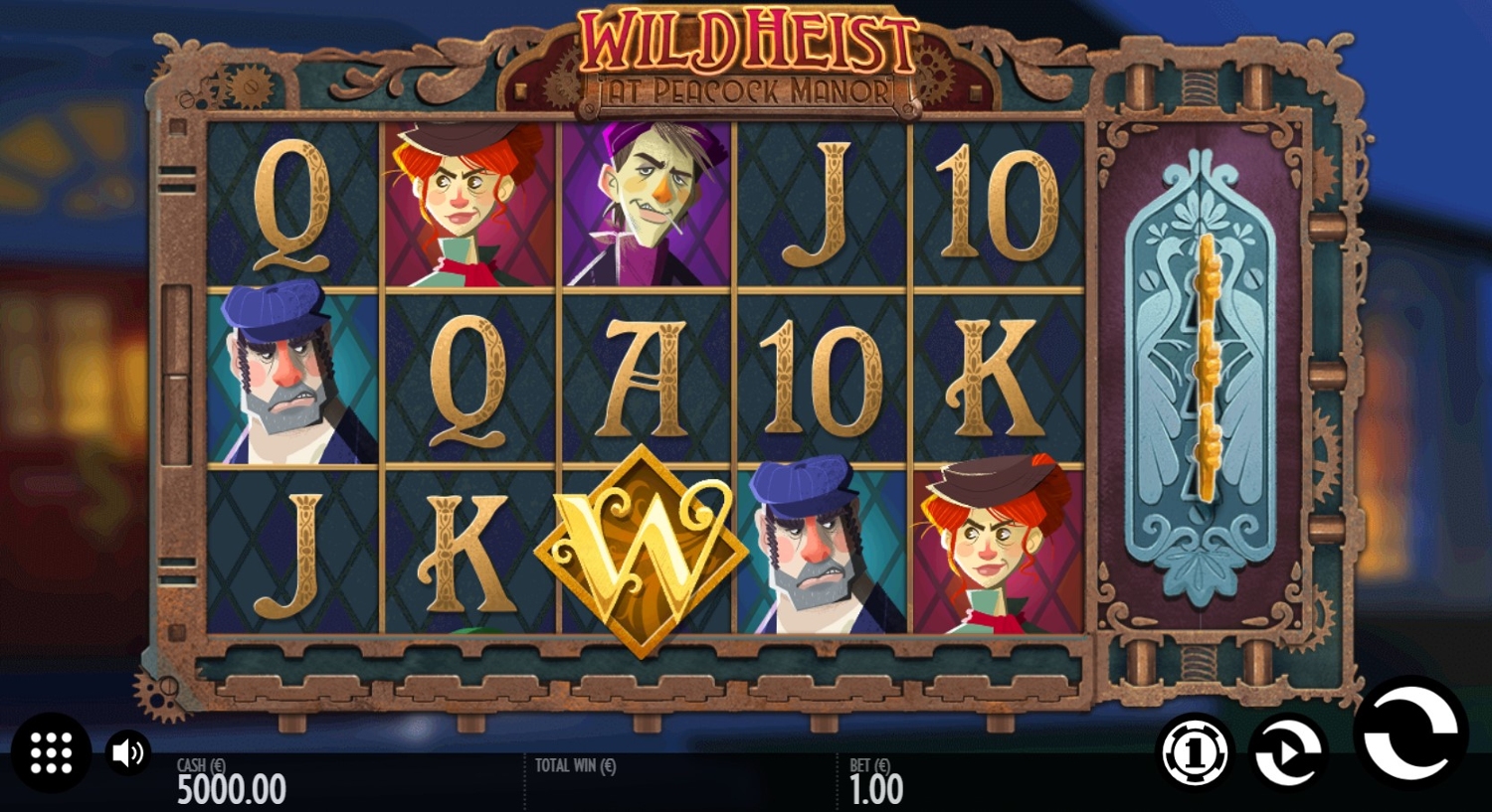 Wild Heist at Peacock Manor Slot Gameplay
