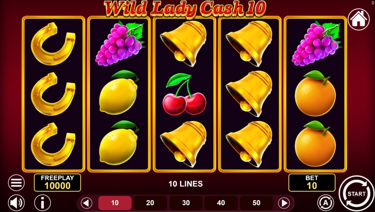 Wild Lady Cash 10 Slot Gameplay